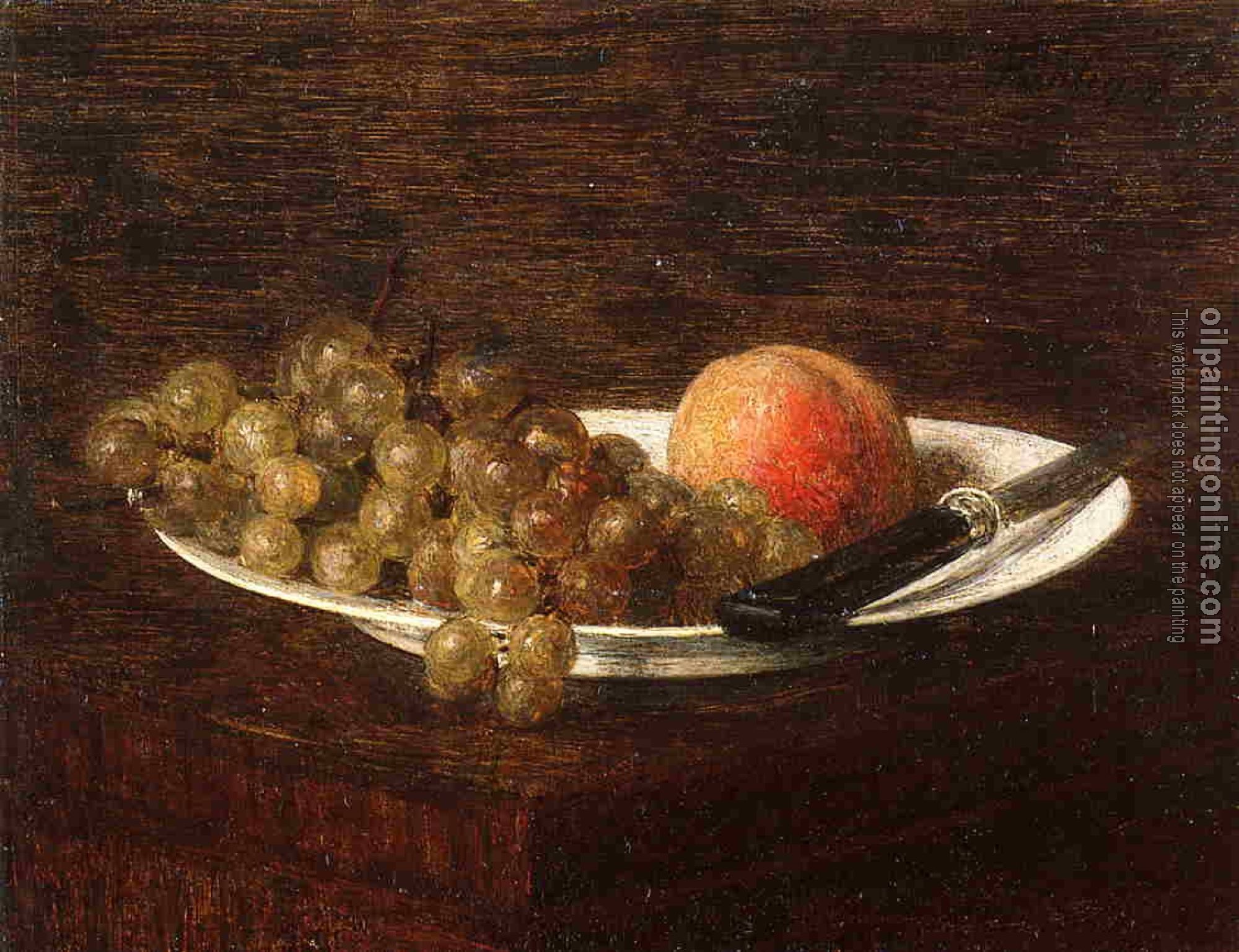 Fantin-Latour, Henri - Still Life Peach and Grapes